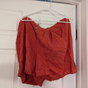 Torrid - shorts ~5in- Button up with elastic - 14 - Coral